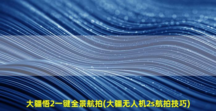 大疆悟2一键全景航拍(大疆无人机2s航拍技巧)
